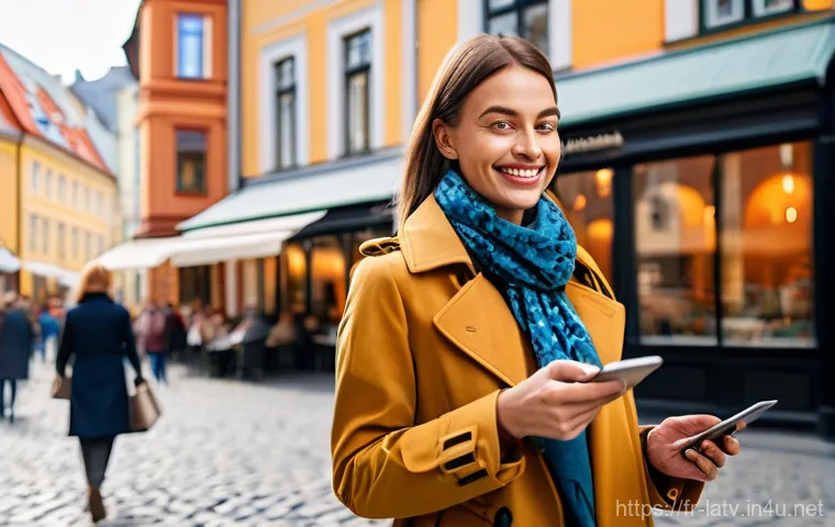 라트비아에서 신용카드 사용 가능 여부 - **Prompt 1: Modern Riga, Seamless Contactless Payment**
"A vibrant, eye-level shot of a stylish ...